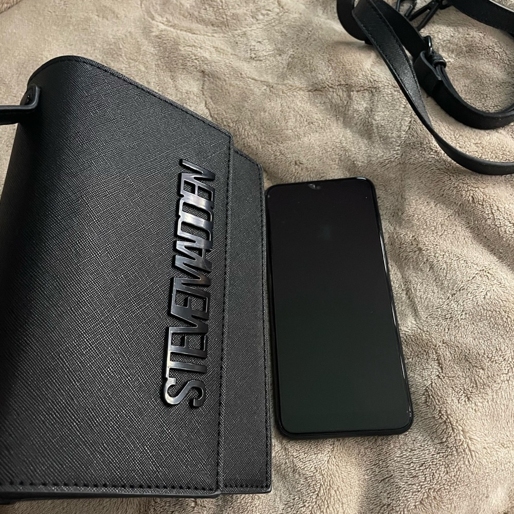 Steve Madden Textured Black Shoulder Bag